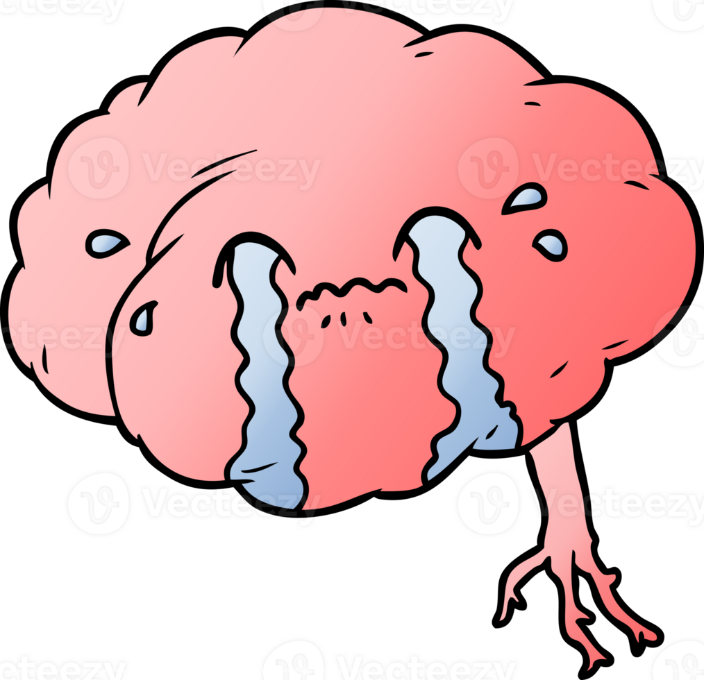 cartoon brain with headache drawing png