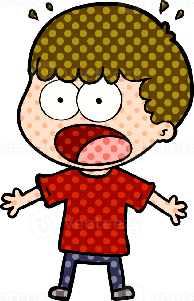 cartoon shocked man drawing png