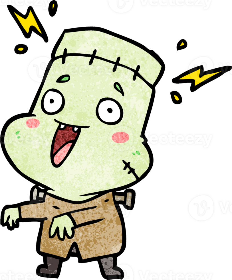 cartoon undead monster creation man drawing png