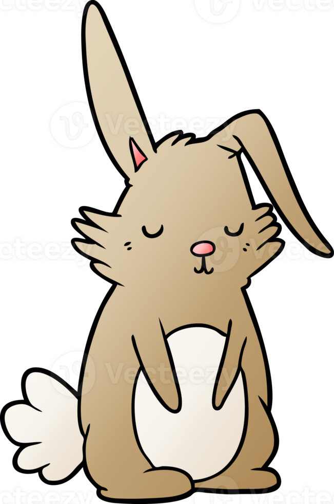 cartoon sleepy rabbit drawing png