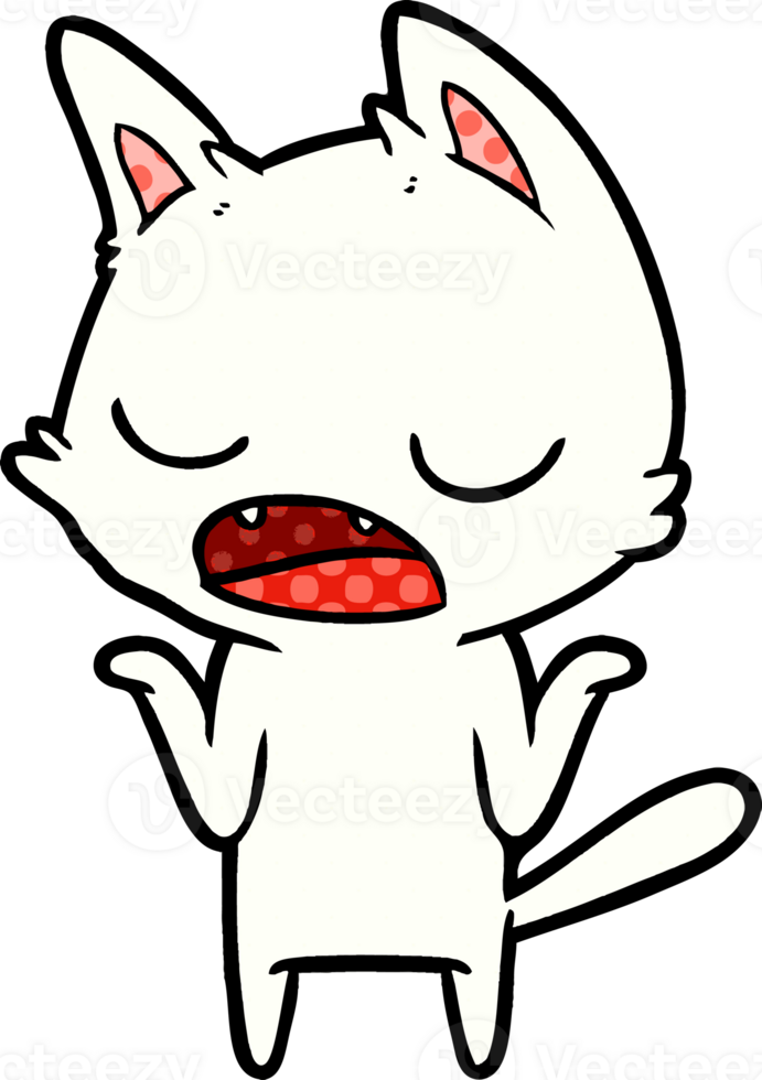 talking cat shrugging shoulders drawing png