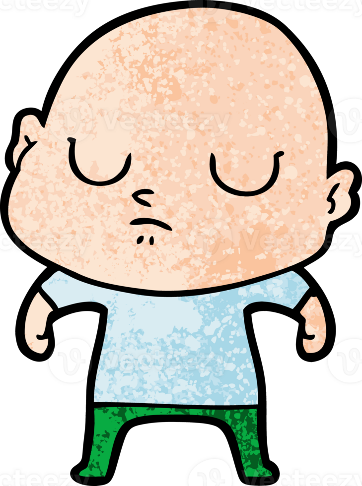 cartoon bald man drawing png