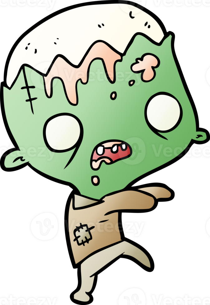 cute cartoon zombie drawing png