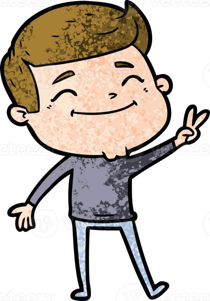 happy cartoon man drawing png