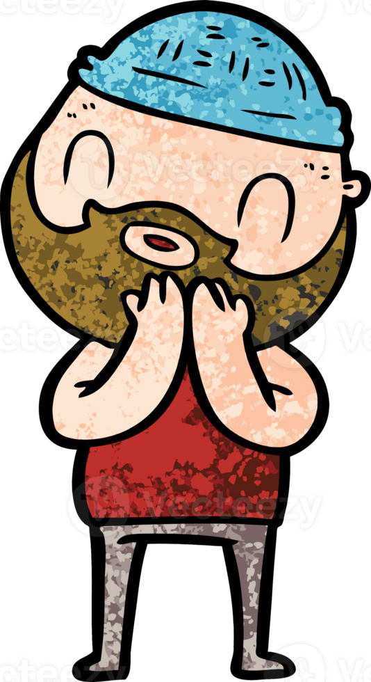 cartoon bearded man drawing png