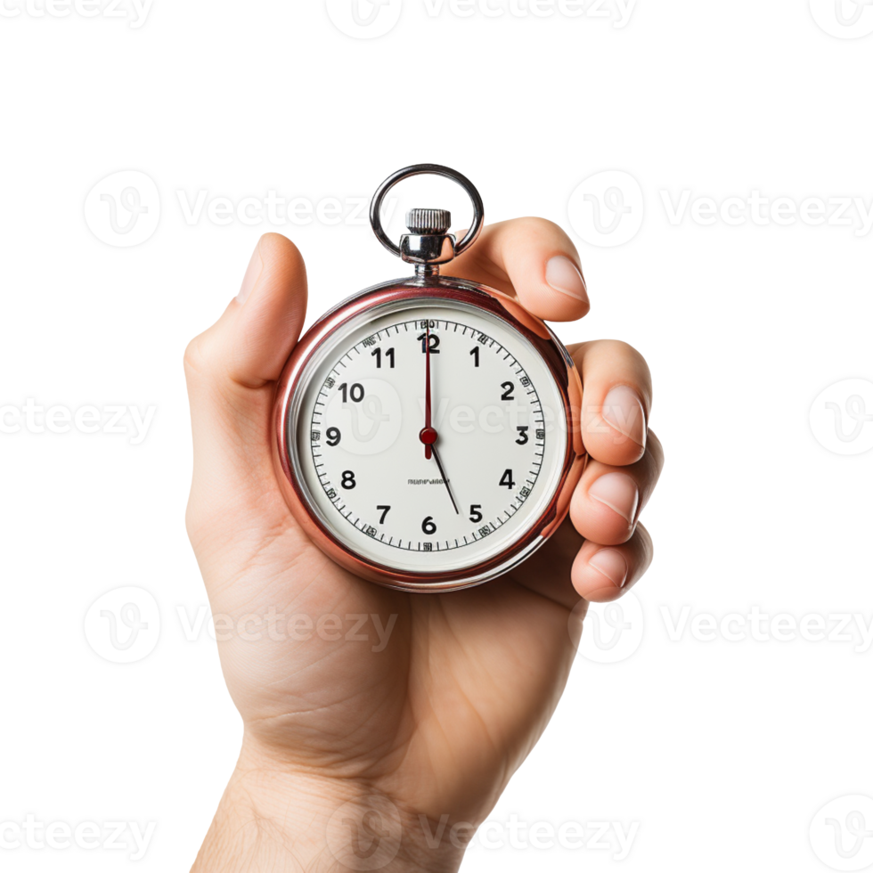 Digital Stopwatch in a Hand isolated on transparent background png