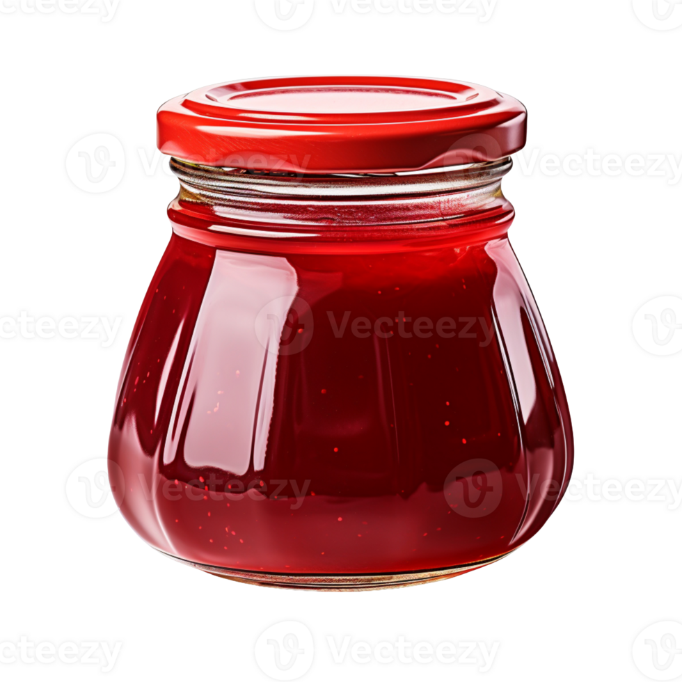 delicious jam in the pot isolated on transparent background png