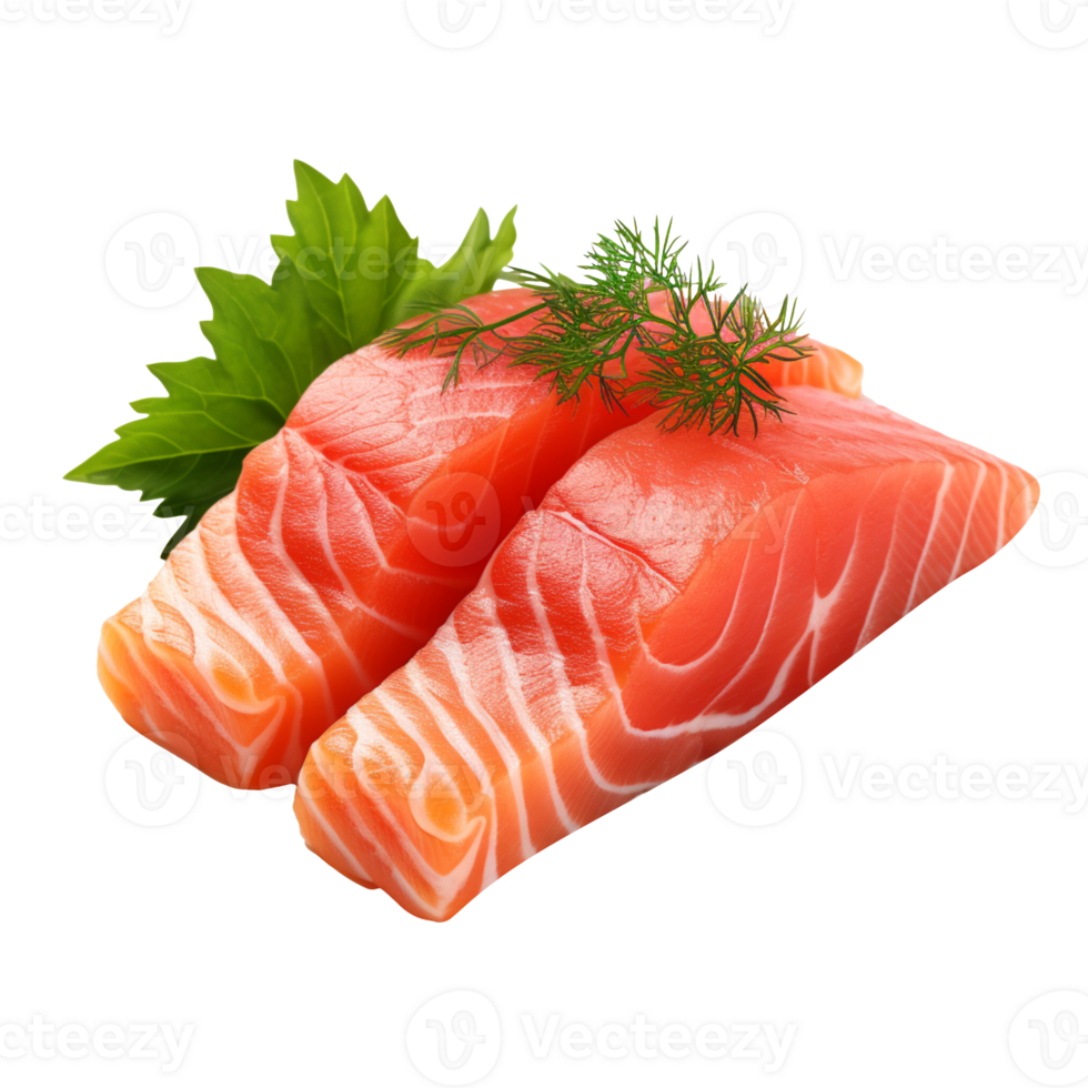 Delicious raw salmon for sushi isolated on transparent background png