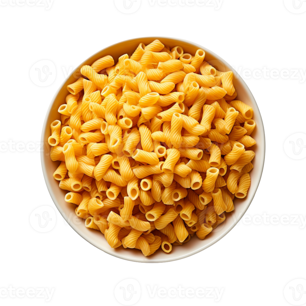 Dried macaroni isolated on transparent background png