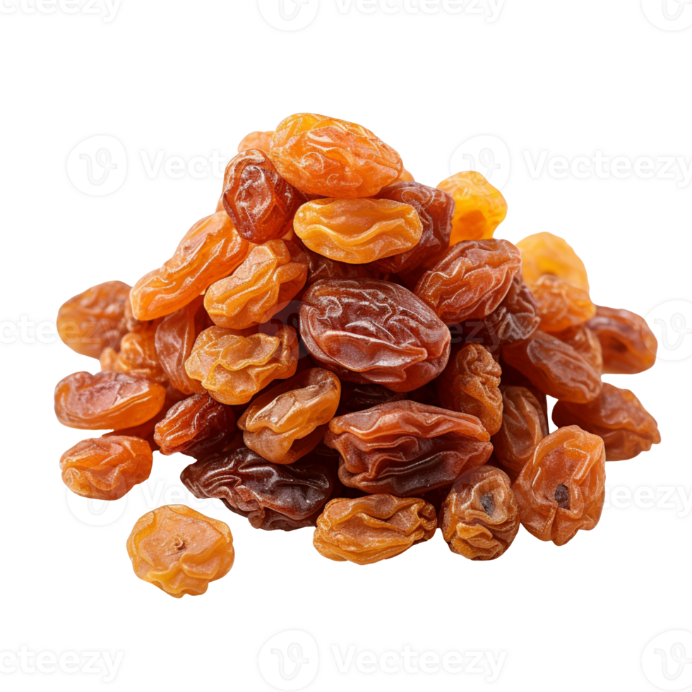 Dried raisins isolated on transparent background png