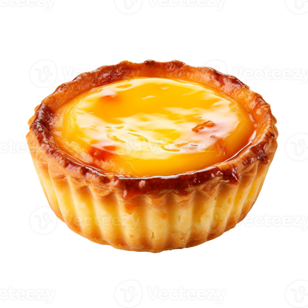 Egg tart isolated on transparent background png