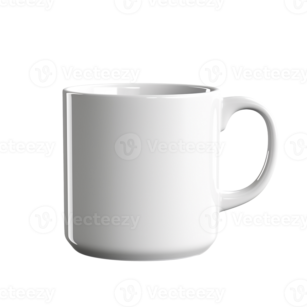 Empty blank white Coffee cup isolated on transparent background png