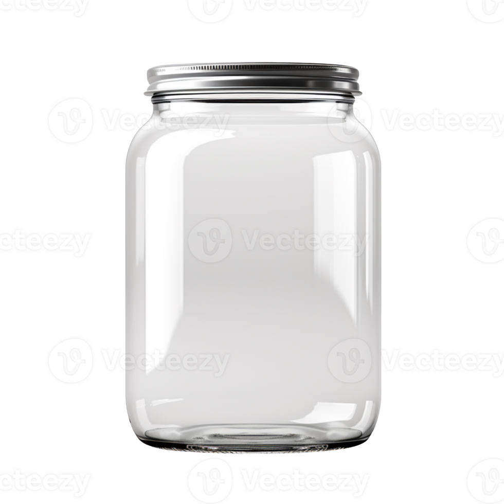 Empty blank white jar isolated on transparent background png