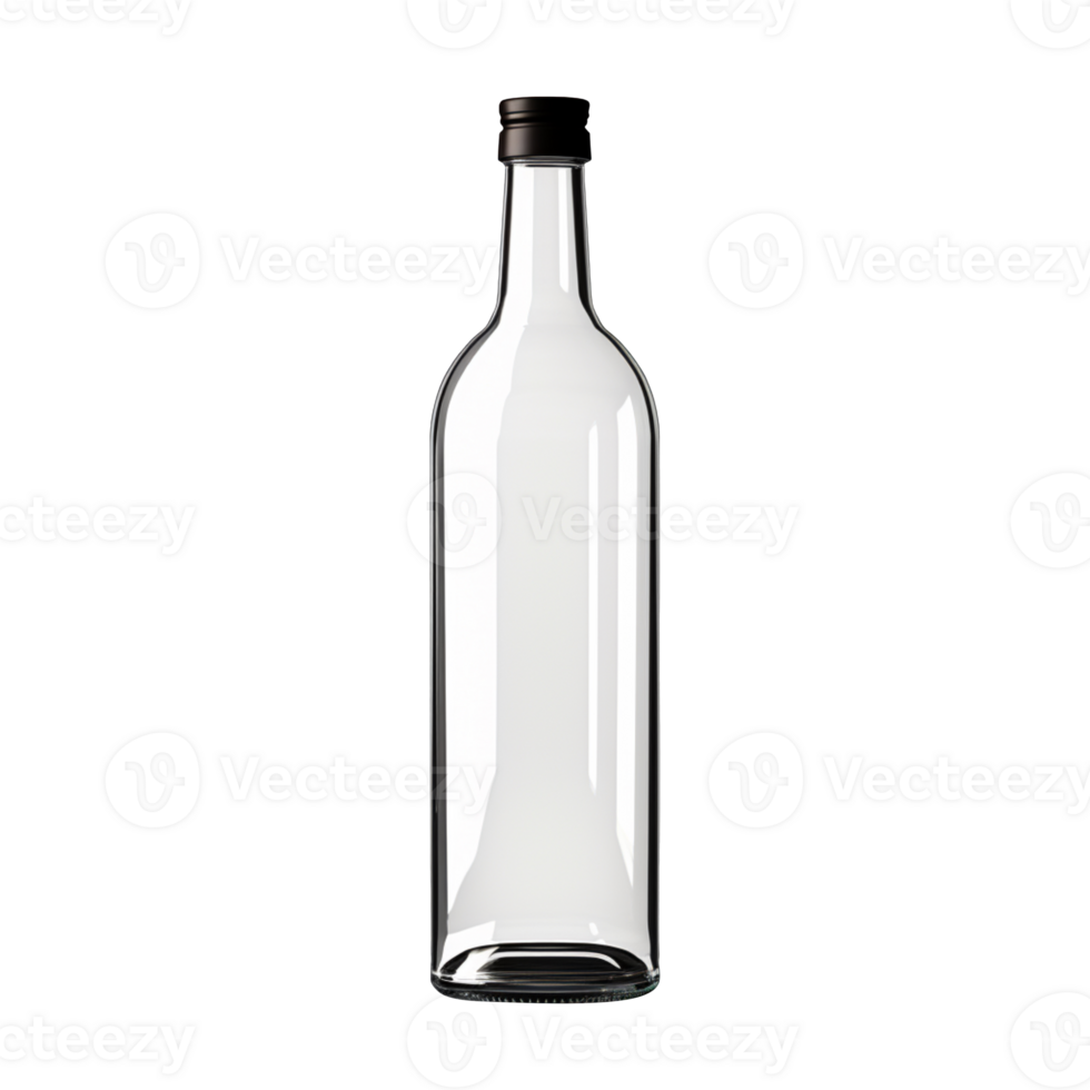 empty wine bottle isolated on transparent background png