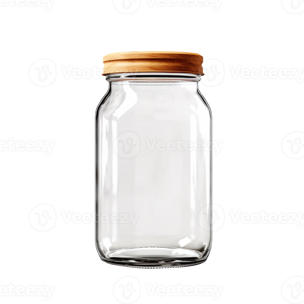 empty glass jar isolated on transparent background png