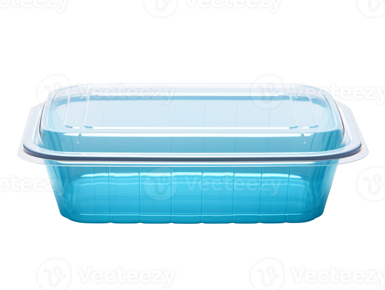 Empty food plastic container isolated on transparent background png