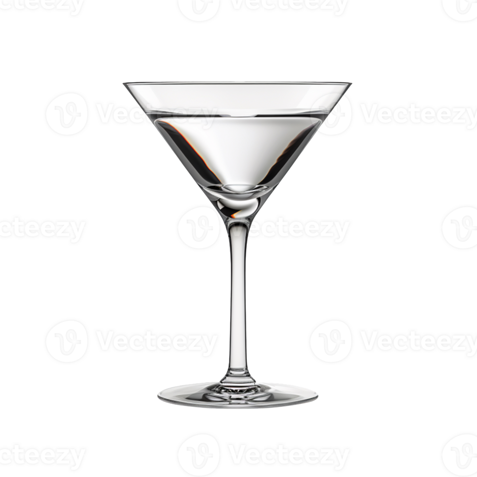 empty martini glass isolated on transparent background png