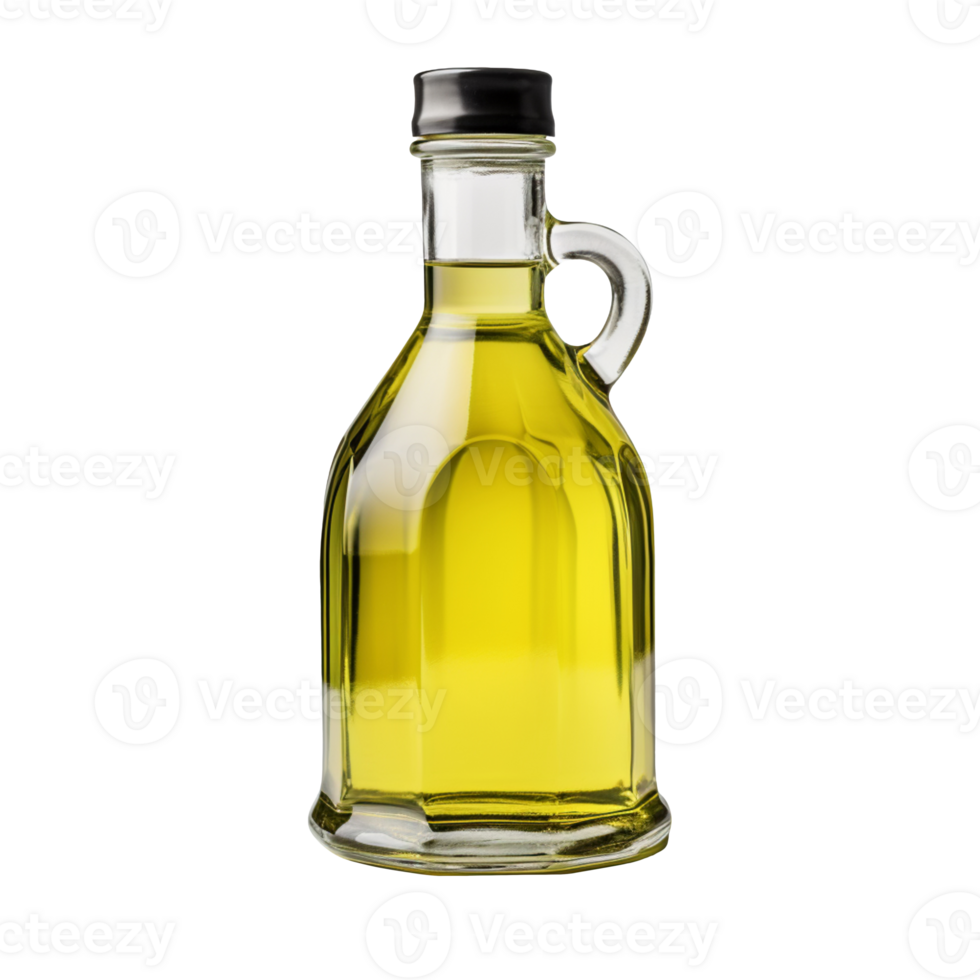 Empty Olive oil bottle isolated on transparent background png