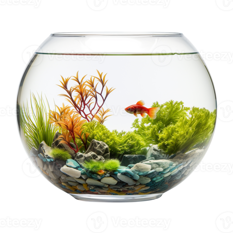 Fish Bowl Aquarium isolated on transparent background png