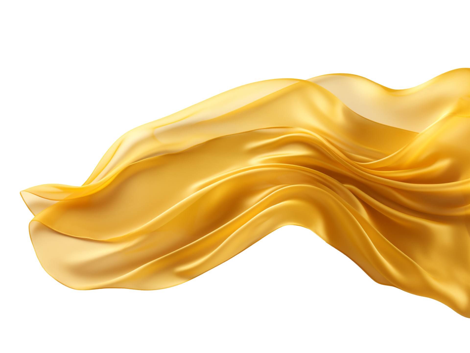 Flying golden silk fabric isolated on transparent background 46828564 PNG