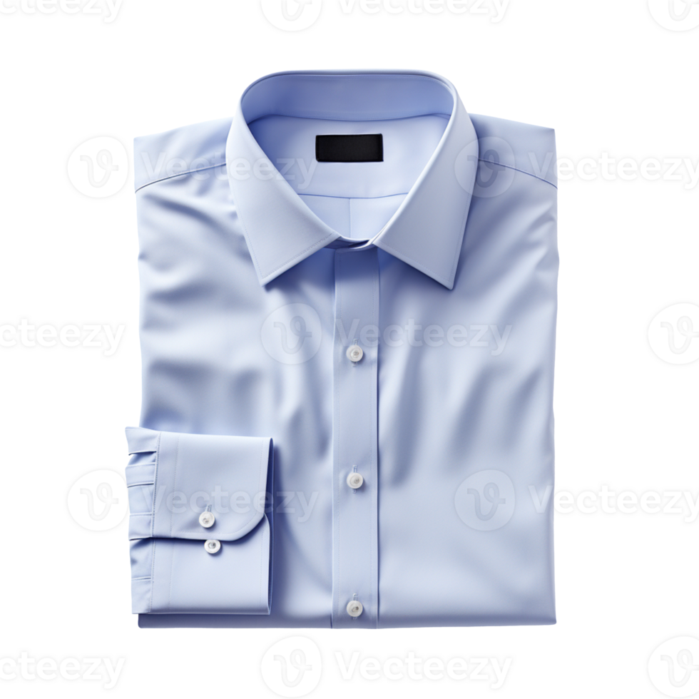 Folded blue shirt isolated on transparent background png