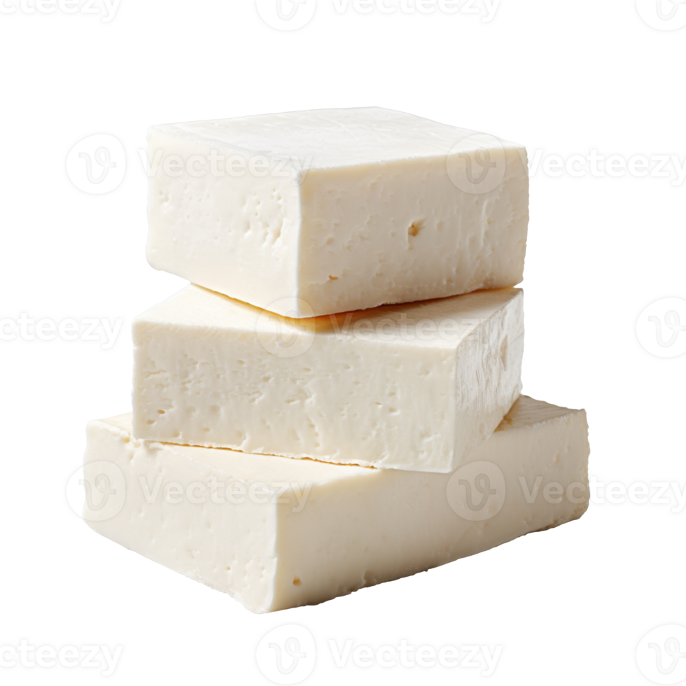 Feta cheese block isolated on transparent background png