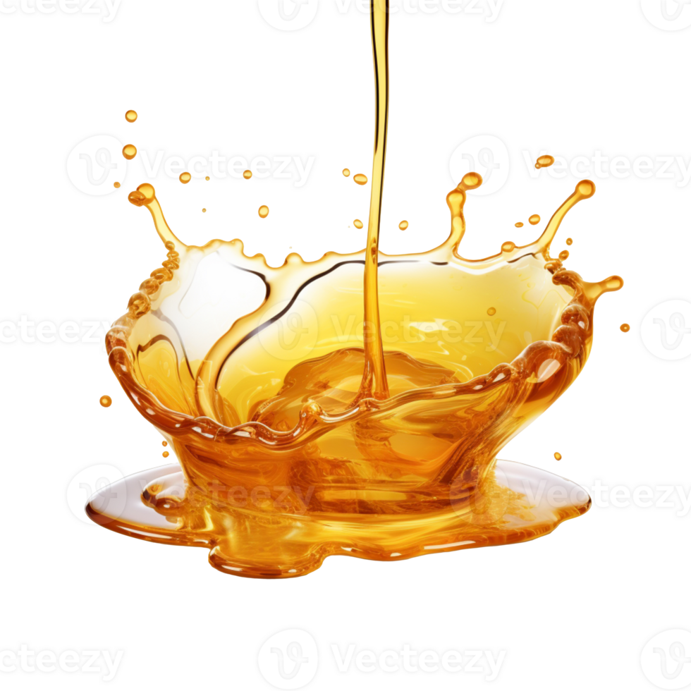 Fluid honey isolated on transparent background png