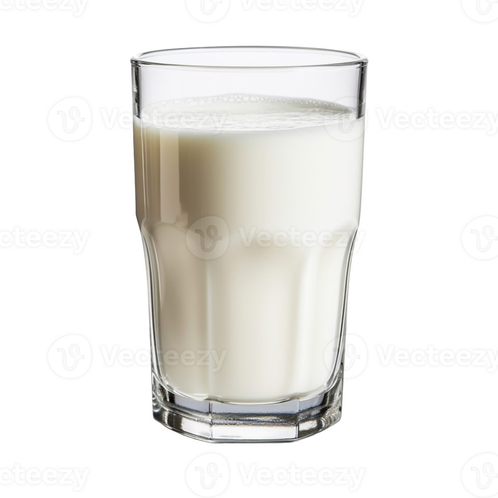 Fresh milk in the glass isolated on transparent background png