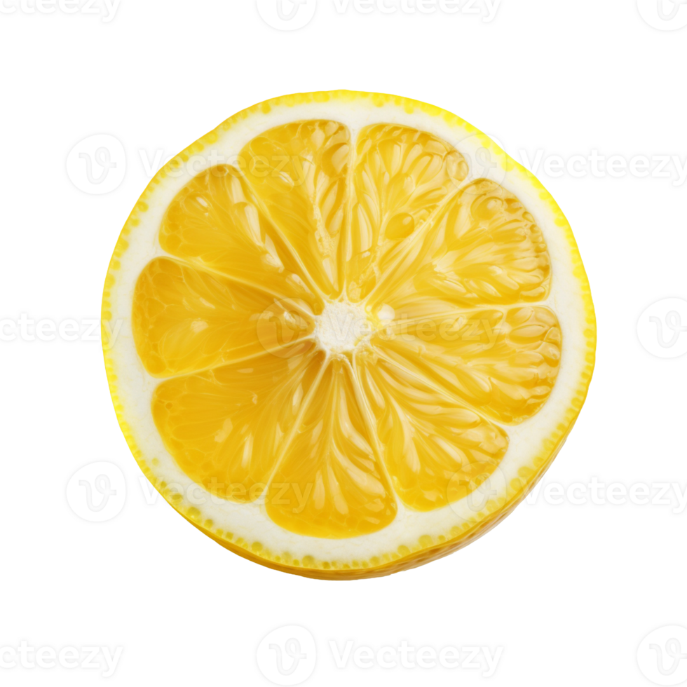 fresh juicy lemon fruit isolated on transparent background png