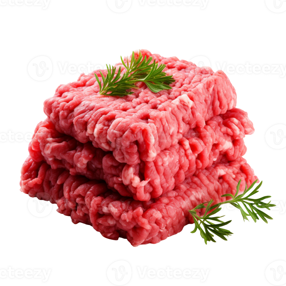 fresh minced meat isolated on transparent background png