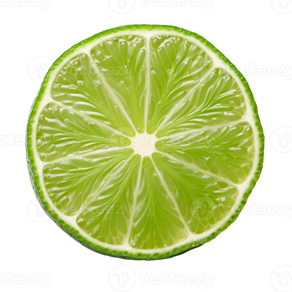 fresh green lime half slice isolated on transparent background png