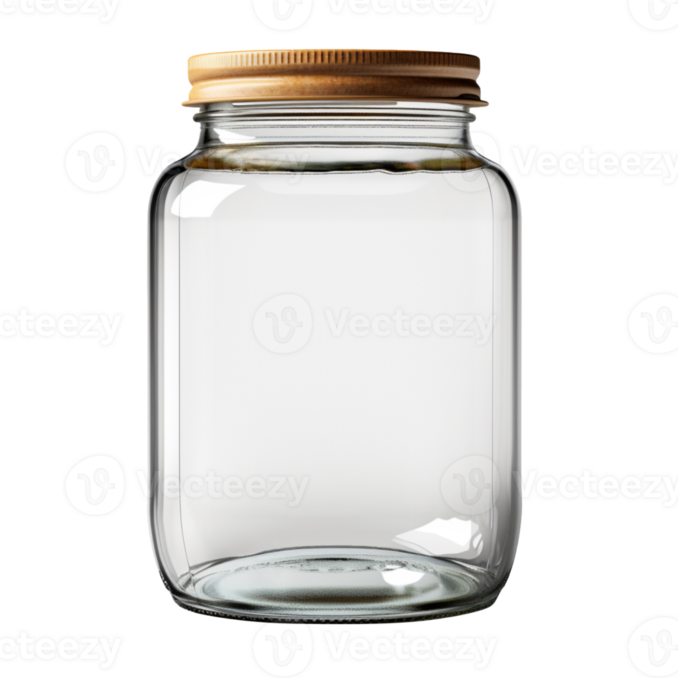 Glass jar isolated on transparent background png