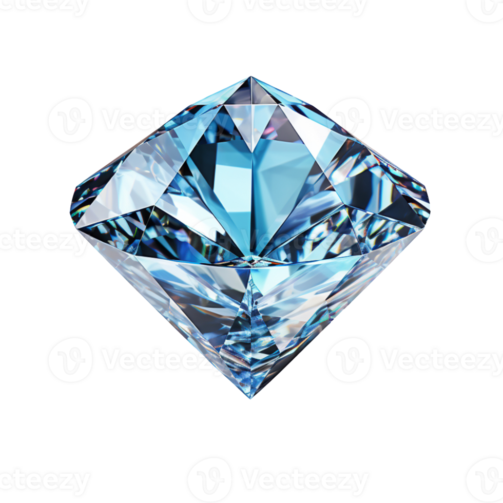 Glowing Diamond isolated on transparent background png