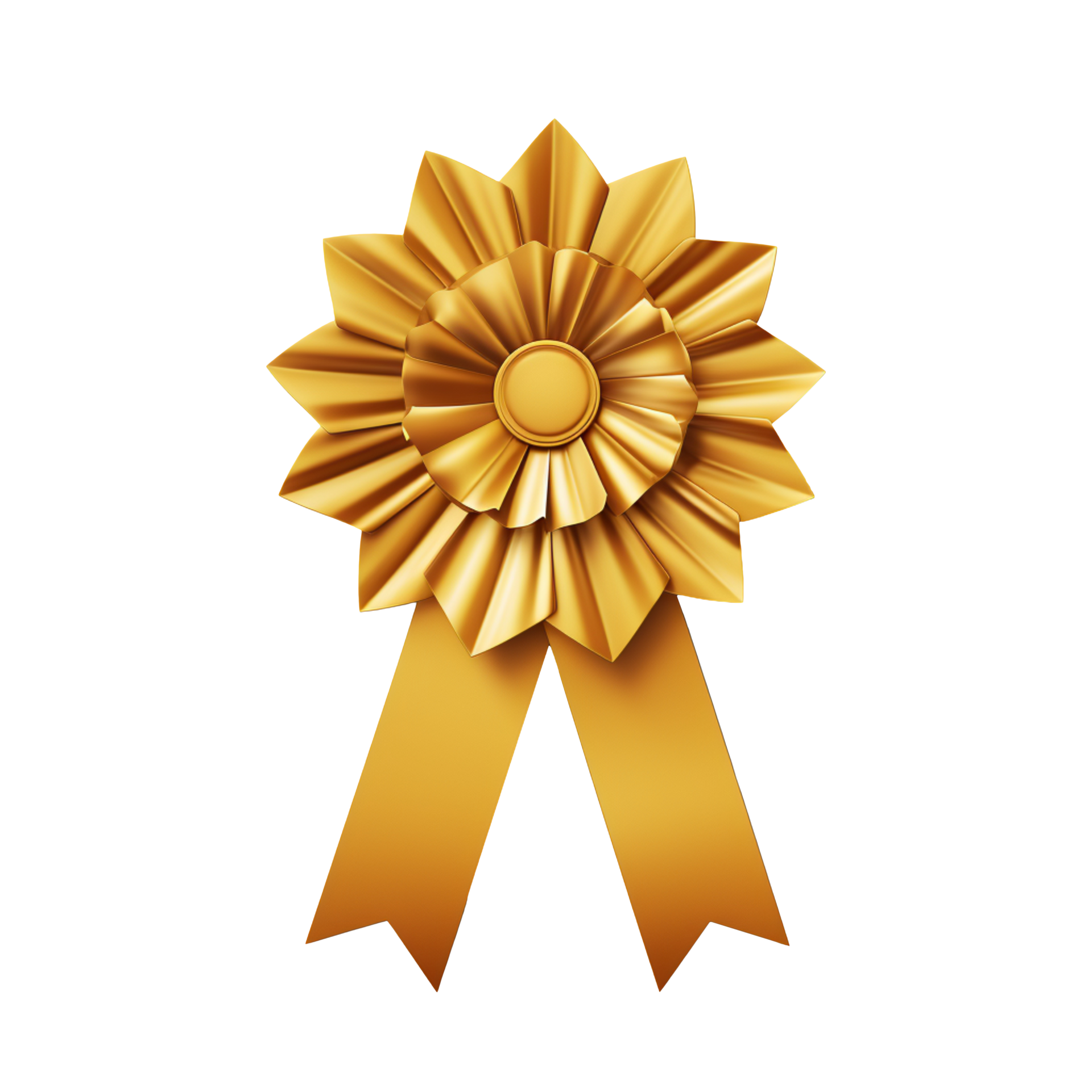 Gold award ribbon isolated on transparent background 46828839 PNG
