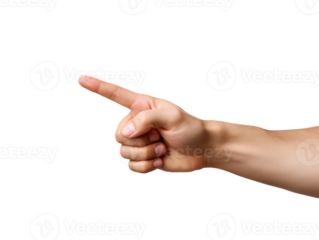 Hand Pointing isolated on transparent background png