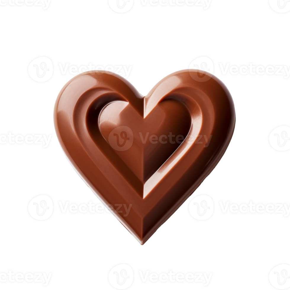 Heart shaped chocolate isolated on transparent background png