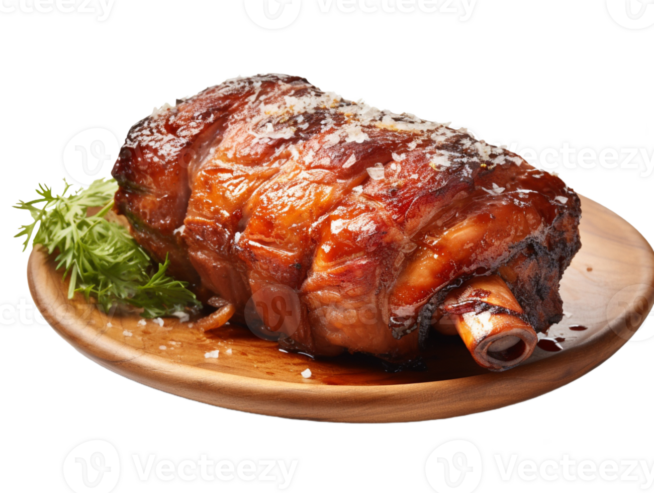 Grilled pork knuckle isolated on transparent background png