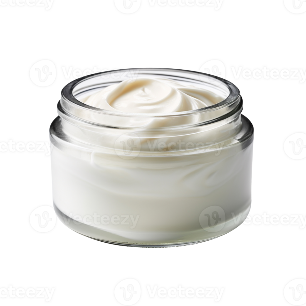 Jar with body cream isolated on transparent background png