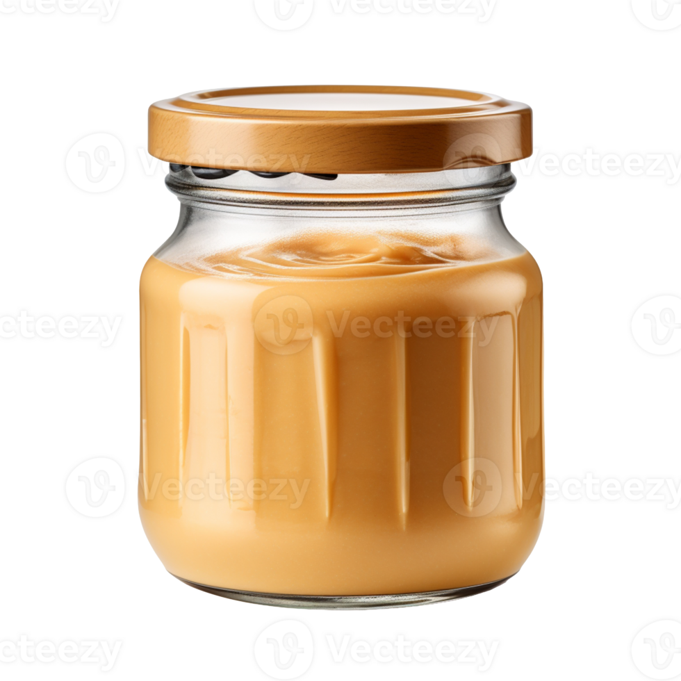 Jar of peanut butter isolated on transparent background png