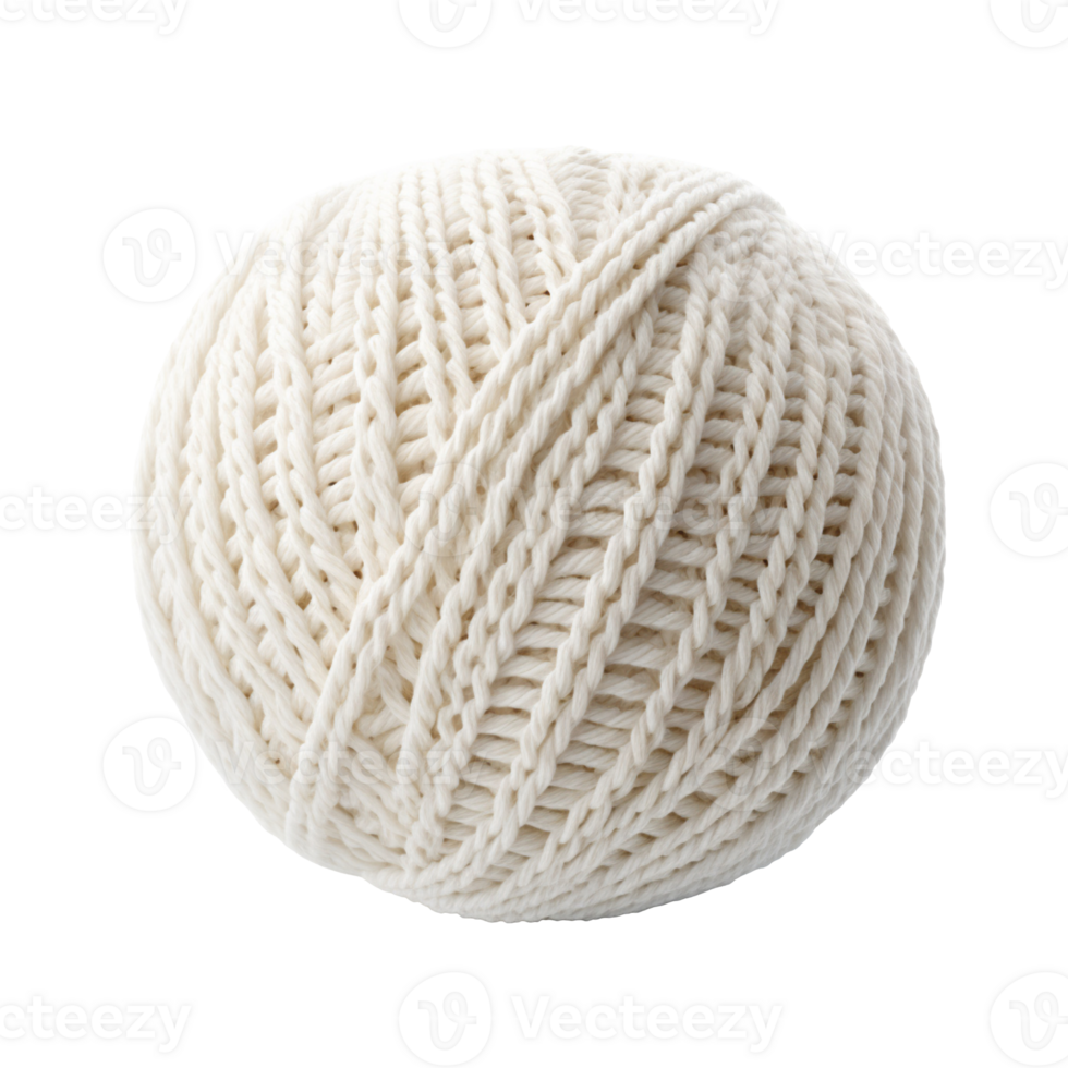 Knitting wool ball isolated on transparent background png
