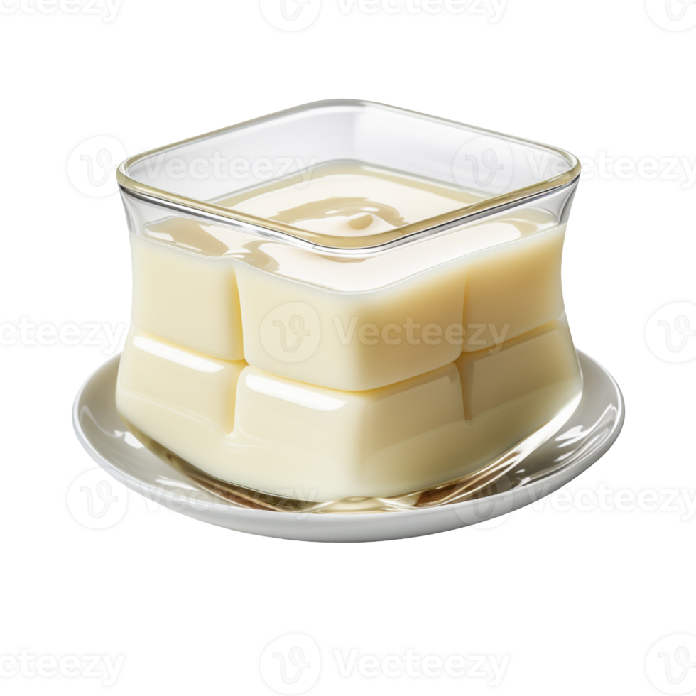 Milk Pudding isolated on transparent background png