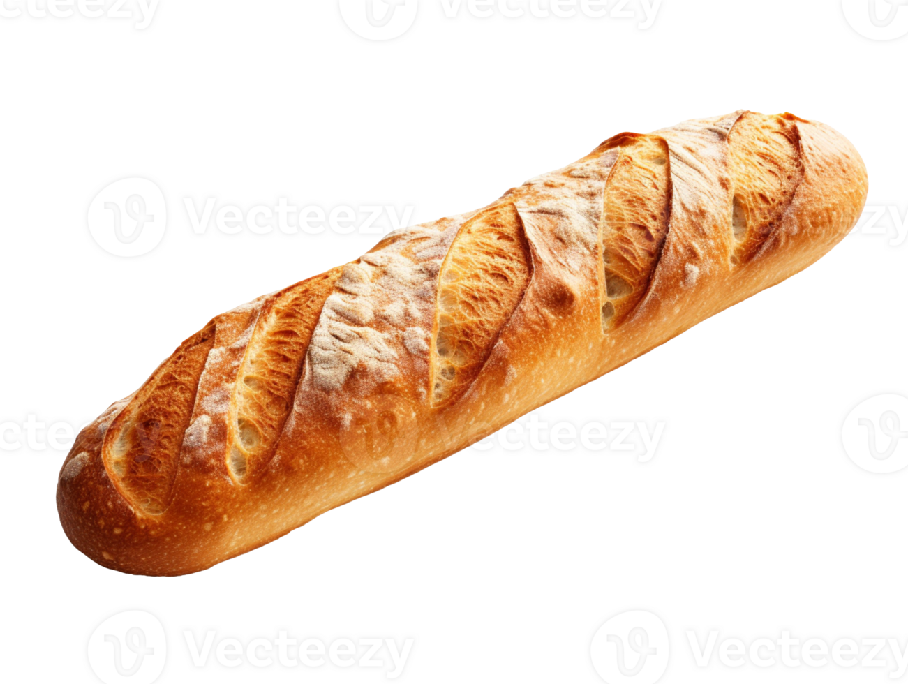 Loaf of long bread isolated on transparent background png