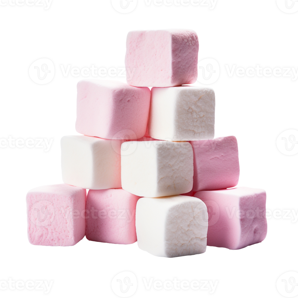 marshmallow isolated on transparent background png