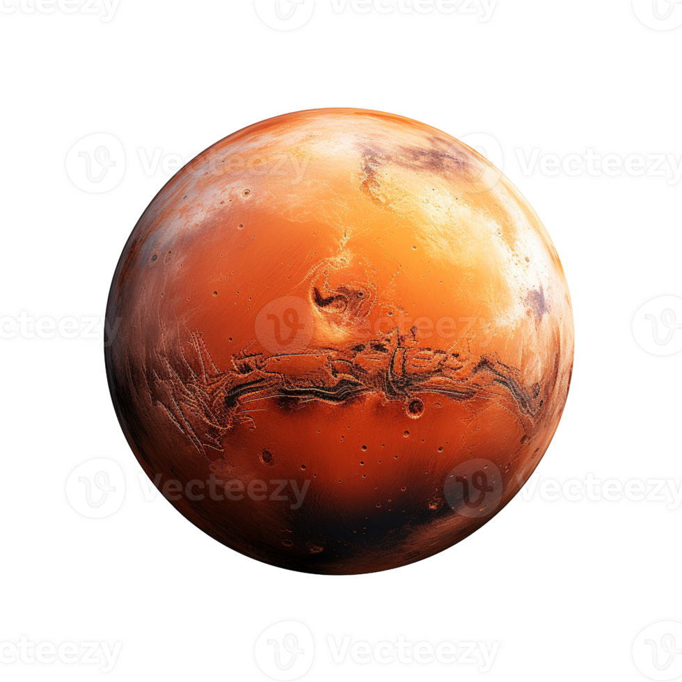 mars planet isolated on transparent background png
