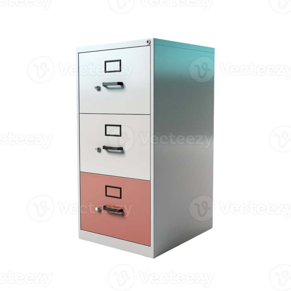 Office Filing Cabinet isolated on transparent background png