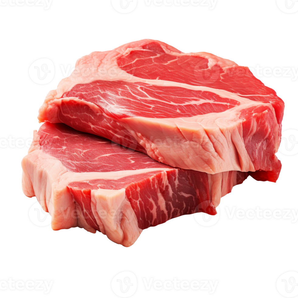 Piece of fresh meat isolated on transparent background png