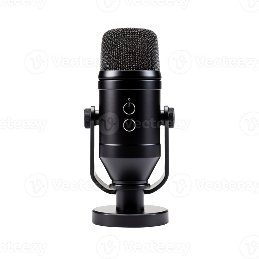 Podcast Microphone isolated on transparent background png