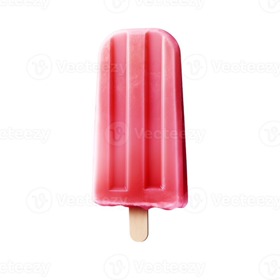 Pink ice cream popsicle isolated on transparent background png