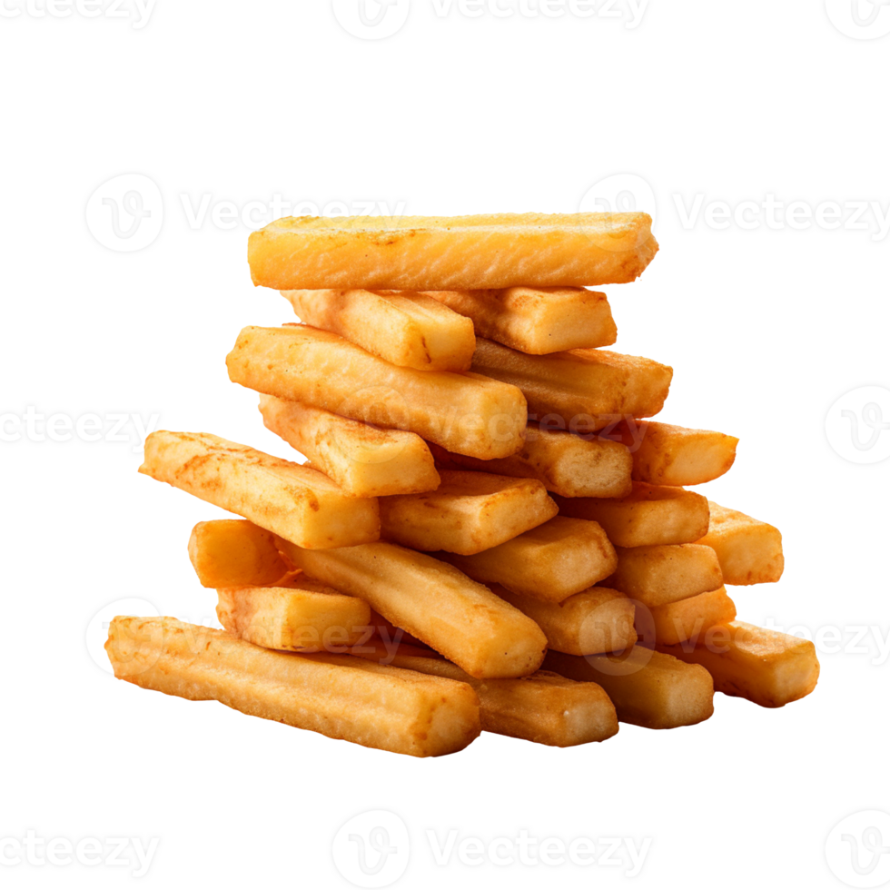 Pile of tasty cheese sticks isolated on transparent background png