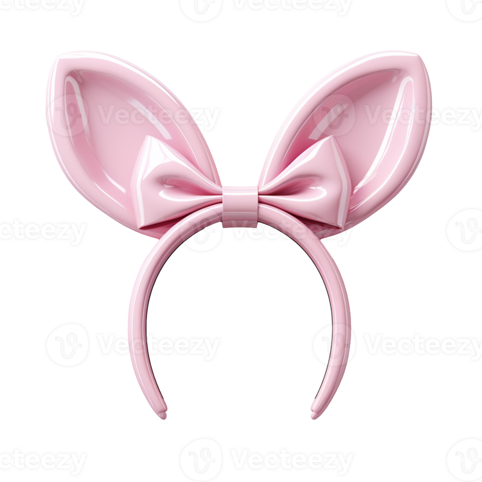 Pink Easter bunny ears Headband isolated on transparent background png